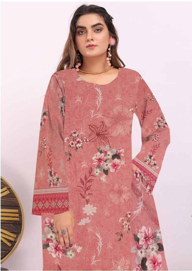 Pink floral embroidered dress with detailed patterns on a white background, featuring the brand 'ICIC'.